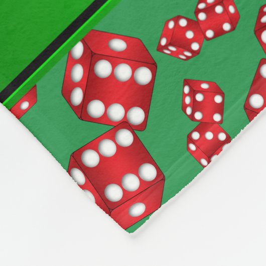 Personalisiertes Namensmuster für grüne Würfel Fleecedecke (Ecke)