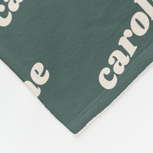 Personalisiertes Namensmuster Retro Schriftart Sag Fleecedecke (Ecke)