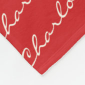 Personalisiertes Namensmuster Script-Typografie in Fleecedecke (Ecke)
