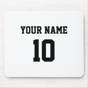 Personalisiertes Namensnummer Vorder- und Rückseit Mousepad