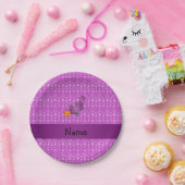 Personalisiertes Namensplatypus lila Blasen Pappteller (Party)
