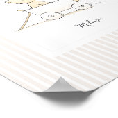 Personalisiertes Namensposter - Süßer Bär im Wagen Poster (Ecke)