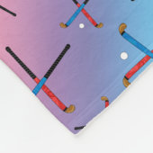 Personalisiertes Namensregenbogenfeldhockey Fleecedecke (Ecke)