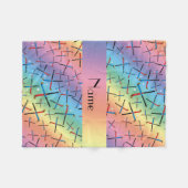 Personalisiertes Namensregenbogenfeldhockey Fleecedecke (Vorderseite (Horizontal))