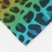 Personalisiertes Namensregenbogenleopardmuster Fleecedecke (Ecke)