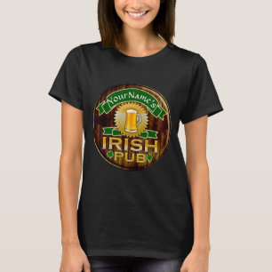 Personalisiertes Namensschild für irische Pubs St. T-Shirt