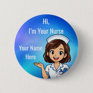 Personalisiertes Namensschild für Krankenschwester Button