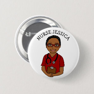 Personalisiertes Namensschild für Krankenschwester Button