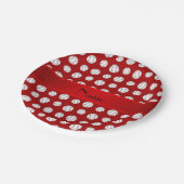 Personalisiertes Namensschild Pappteller (Schrägansicht)