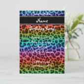 Personalisiertes Namensschildmuster Einladung (Stehend Vorderseite)