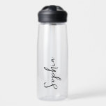 Personalisiertes Namensskript löschen Trinkflasche<br><div class="desc">Fügen Sie Ihren Namen zu dieser Wasserflasche für eine personalisierte Gastgeschenk Hochzeit,  ein Brautparty oder einfach nur für den Alltag!</div>