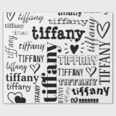 Personalisiertes Namenstext-Muster Geschenkpapier (Flach)