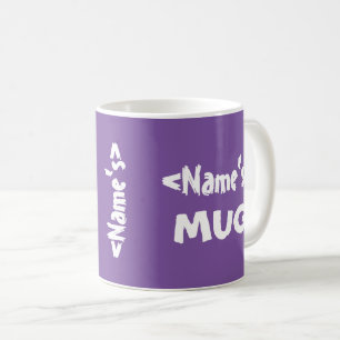 Personalisiertes Namenstrio-lila Weiß Kaffeetasse