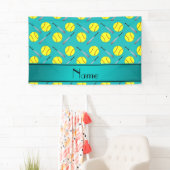 Personalisiertes Namenstürkis Softballmuster Banner (Insitu)