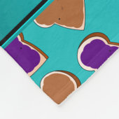 Personalisiertes NamenstürkisErdnussbuttergelee Fleecedecke (Ecke)