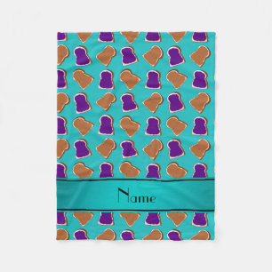 Personalisiertes NamenstürkisErdnussbuttergelee Fleecedecke