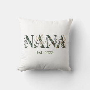 Personalisiertes Nana-Est-Jahr-Blumen-Geschenk für Kissen