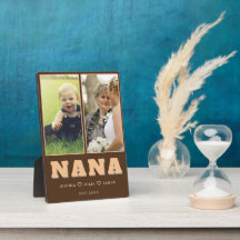Personalisiertes Nana-Schild mit Namen der Enkelki