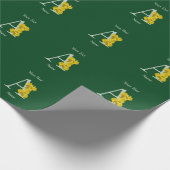 Personalisiertes Narzissen-Monogramm Initiale A Geschenkpapier (Ecke)