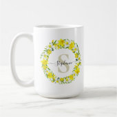 Personalisiertes Narzissmonogramm Kaffeetasse (Links)