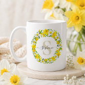 Personalisiertes Narzissmonogramm Kaffeetasse