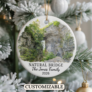 Personalisiertes Natural Bridge-Ornament, Virginia Keramik Ornament
