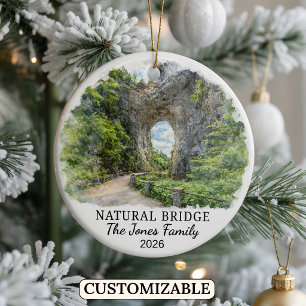 Personalisiertes Natural Bridge-Ornament, Virginia Keramik Ornament