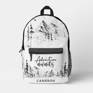 Personalisiertes Naturerlebnis der Berge Bedruckter Rucksack