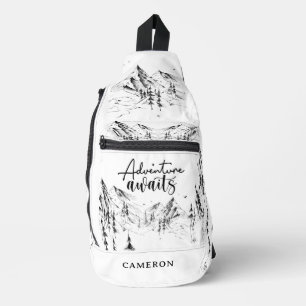 Personalisiertes Naturerlebnis der Berge Crossbody Bag