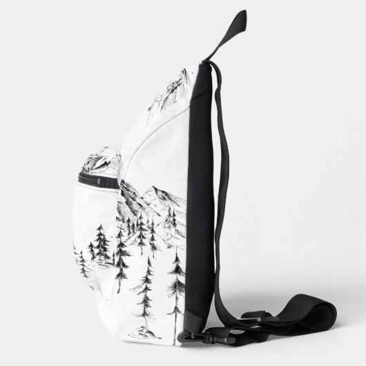 Personalisiertes Naturerlebnis der Berge Crossbody Bag (Rechts)