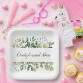 personalisiertes Naturpapier Pappteller (Party)