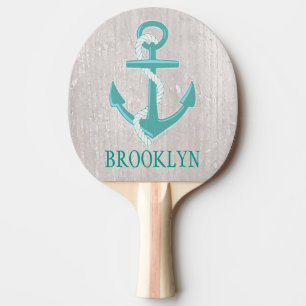 Personalisiertes Nautic Anchor Ping Pong Paddle Tischtennis Schläger