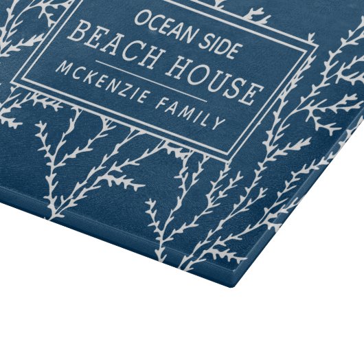 Personalisiertes Nautic Beach House Schneidebrett (Ecke)
