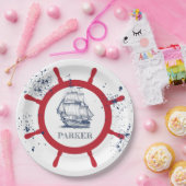 Personalisiertes Nautic Party Sailboat Pappteller (Party)