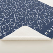 Personalisiertes Nautic Rope Pattern Sherpadecke (3/4)