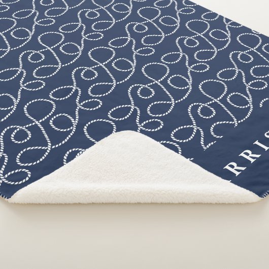 Personalisiertes Nautic Rope Pattern Sherpadecke (3/4)