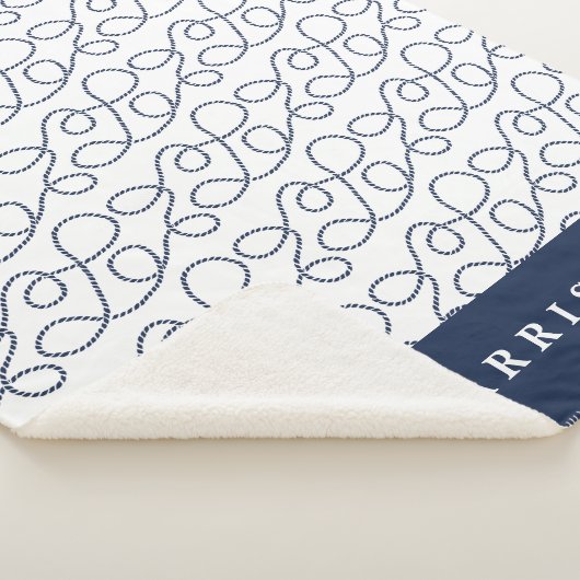 Personalisiertes Nautic Rope Pattern Sherpadecke (3/4)