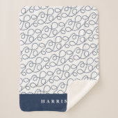 Personalisiertes Nautic Rope Pattern Sherpadecke (Vorderseite)