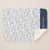 Personalisiertes Nautic Rope Pattern Sherpadecke (Vorderseite (Horizontal))