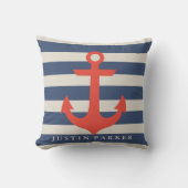 Personalisiertes Nautical Baby Kinderzimmer Kissen (Vorderseite)