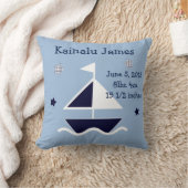 Personalisiertes "Nautical/Sailboat" Keepake Pillo Kissen (Decke)