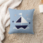Personalisiertes "Nautical/Sailboat/Stars" Kissen (Decke)