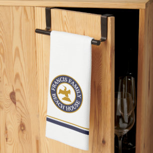 Personalisiertes Nautical Sea Bird Logo Küchentuch