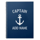 Personalisiertes nautisches Ankerheft Notizblock (Vorderseite)