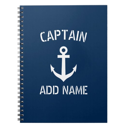 Personalisiertes nautisches Ankerheft Notizblock (Vorderseite)