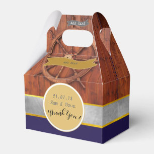 Personalisiertes NAUTISCHES rustikales Schiffssteu Geschenkschachtel