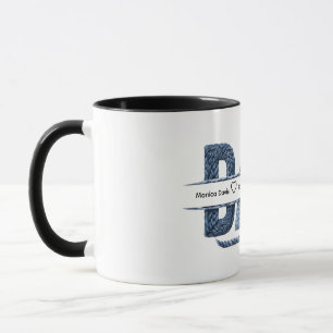 Personalisiertes nautisches Vater-Seil-Monogramm F Tasse