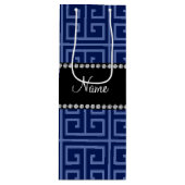 Personalisiertes navebraues Schlüsselmuster Geschenktüte Für Weinflaschen (Vorderseite)