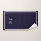 Personalisiertes Navy Badhandtuch Set (Handtuch)