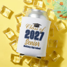 Personalisiertes Navy Blau Gold Abschlussjahrgang 